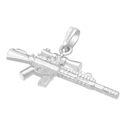 Dije Plata 925 Rifle Arma Larga con Mira Acabado Pulido - Imagen 2