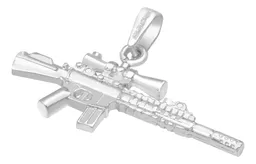 Dije Plata 925 Rifle Arma Larga con Mira Acabado Pulido - Imagen 2