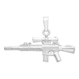 Dije Plata 925 Rifle Arma Larga con Mira Acabado Pulido - Imagen 6