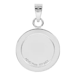 Dije Plata 999 Sagrado Corazón de Jesús con Zirconia - Imagen 2