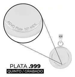Dije Plata 999 Sagrado Corazón de Jesús con Zirconia - Imagen 3