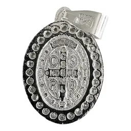 Dije Plata 925 San Benito Doble Vista con Zirconia Oval - Imagen 2