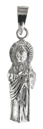 Dije Plata 925 San Judas Tadeo Medalla Religiosa Liso - Imagen 1