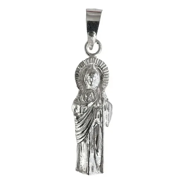 Dije Plata 925 San Judas Tadeo Medalla Religiosa Liso - Imagen 1