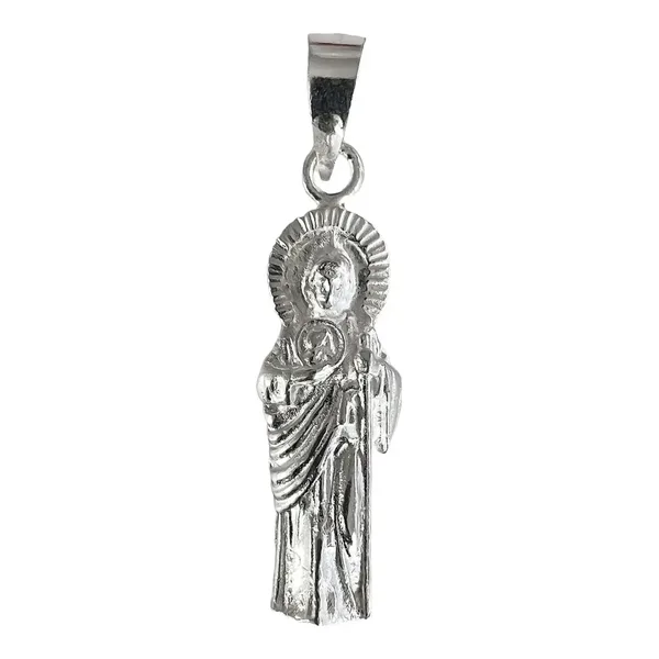 Dije Plata 925 San Judas Tadeo Medalla Religiosa Liso - Imagen 1