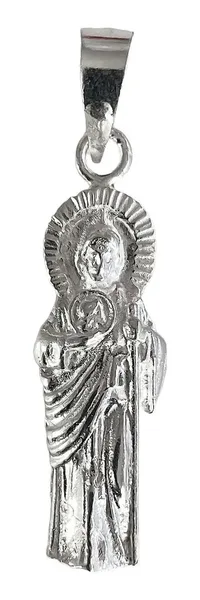 Dije Plata 925 San Judas Tadeo Medalla Religiosa Liso - Imagen 1