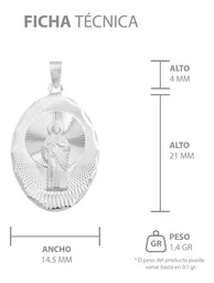 Dije Plata 925 San Judas Tadeo Ovalado Diamantado Modelo 2203 - Imagen 7