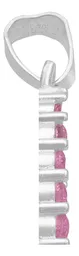 Dije Plata 925 San Judas Tadeo Plano con Zirconias Fucsia - Imagen 5