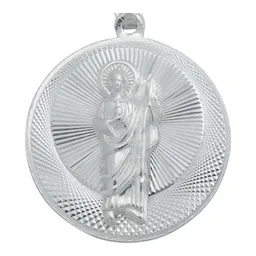 Dije Plata 925 San Judas y Virgen María Doble Vista Diamantado - Imagen 3