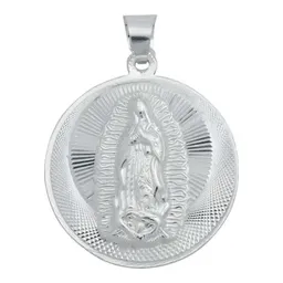 Dije Plata 925 San Judas y Virgen María Doble Vista Diamantado - Imagen 4