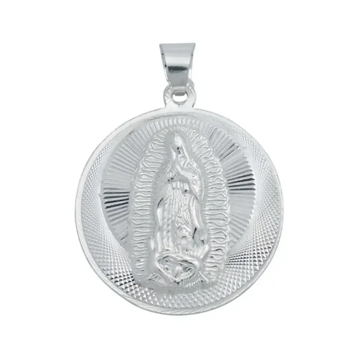 Dije Plata 925 San Judas y Virgen María Doble Vista Diamantado - Imagen 4