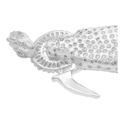 Dije Plata 925 Santa Muerte 3D Zirconia Fucsia para Hombre - Imagen 5
