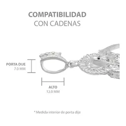 Dije Plata 925 Santa Muerte 3D Zirconia Fucsia para Hombre - Imagen 6
