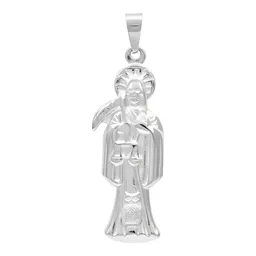 Dije Plata 925 Santa Muerte Troquelada Artesanal Unisex - Imagen 1