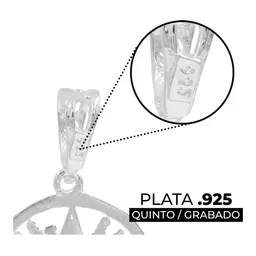 Dije Plata 925 Tetragrammatón Diamantado con Zirconia - Imagen 3