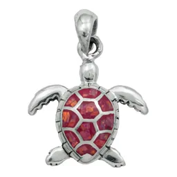 Dije Plata 925 Tortuga con Zirconia Rosa Brillante - Imagen 1