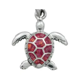 Dije Plata 925 Tortuga con Zirconia Rosa Brillante - Imagen 2