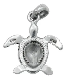 Dije Plata 925 Tortuga con Zirconia Rosa Brillante - Imagen 3