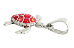 Dije Plata 925 Tortuga Marina con Zirconia Rosa - Imagen 2