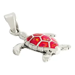 Dije Plata 925 Tortuga Marina con Zirconia Rosa - Imagen 3