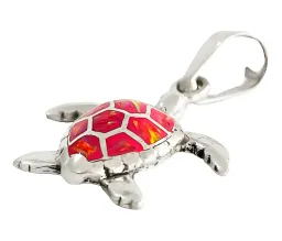 Dije Plata 925 Tortuga Marina con Zirconia Rosa - Imagen 4