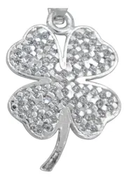 Dije Plata 925 Trébol Corazón con Zirconia Transparente - Imagen 2