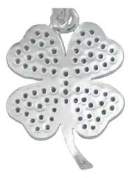 Dije Plata 925 Trébol Corazón con Zirconia Transparente - Imagen 4
