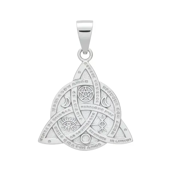Dije Plata 925 Triqueta Celta Diseño Artesanal Unisex - Imagen 1