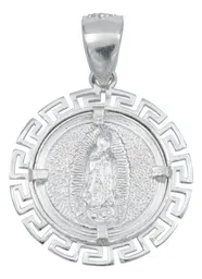Dije Plata 925 Virgen de Guadalupe Grecas Diamantado con Zirconia - Imagen 3