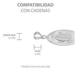 Dije Plata .925 Virgen de Guadalupe Ovalado Diamantado - Imagen 6