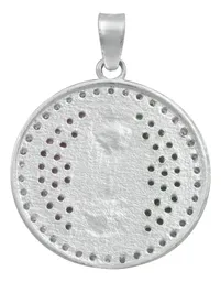 Dije Plata 925 Virgen de Guadalupe Tricolor con Zirconia - Imagen 2