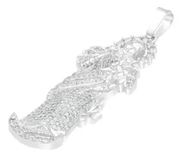 Dije Plata 925 Virgen Desatanudos Detallado Zirconia - Imagen 4
