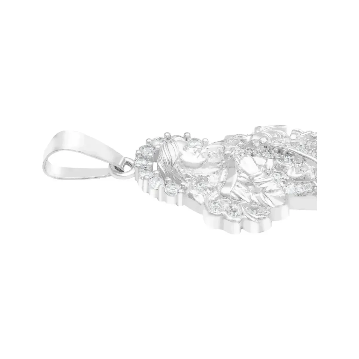 Dije Plata 925 Virgen Desatanudos Detallado Zirconia - Imagen 6