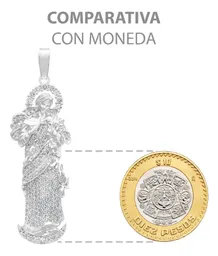 Dije Plata 925 Virgen Desatanudos Detallado Zirconia - Imagen 9