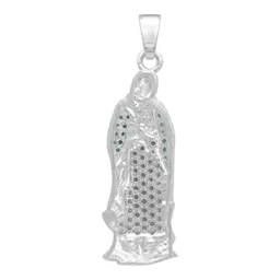 Dije Plata 925 Virgen Guadalupe con Zirconia Brillante - Imagen 2