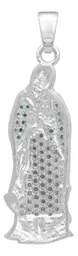Dije Plata 925 Virgen Guadalupe con Zirconia Brillante - Imagen 2