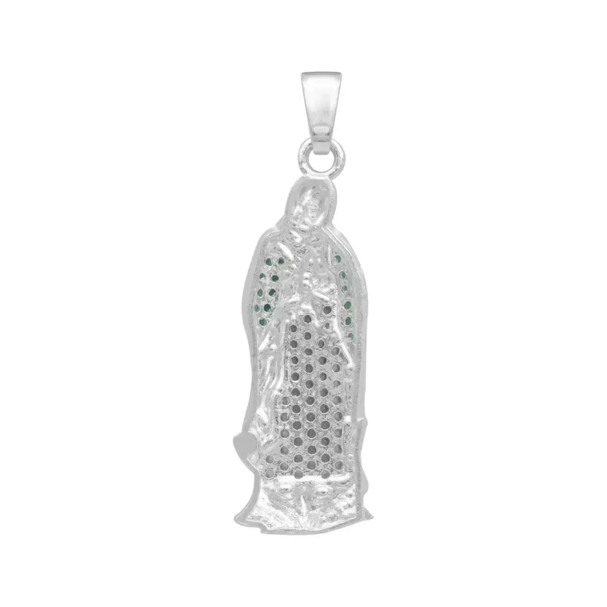 Dije Plata 925 Virgen Guadalupe con Zirconia Brillante - Imagen 2