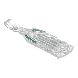 Dije Plata 925 Virgen Guadalupe con Zirconia Brillante - Imagen 3