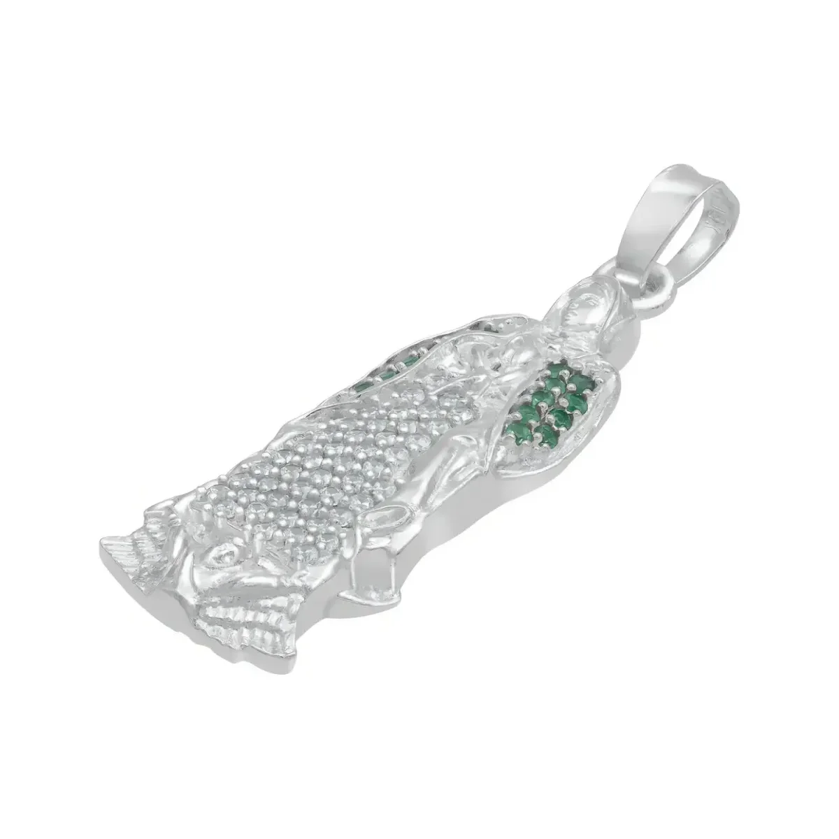 Dije Plata 925 Virgen Guadalupe con Zirconia Brillante - Imagen 4