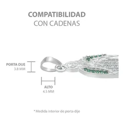 Dije Plata 925 Virgen Guadalupe con Zirconia Brillante - Imagen 6