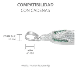 Dije Plata 925 Virgen Guadalupe con Zirconia Brillante - Imagen 6