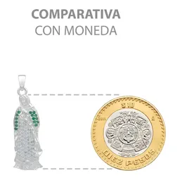 Dije Plata 925 Virgen Guadalupe con Zirconia Brillante - Imagen 8