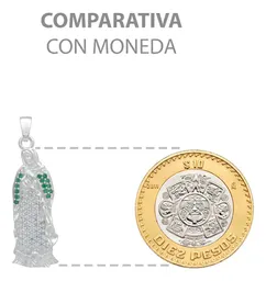 Dije Plata 925 Virgen Guadalupe con Zirconia Brillante - Imagen 8