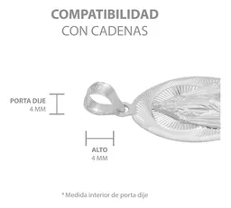 Dije Plata 925 Virgen Milagrosa Ovalado Diamantado - Imagen 6