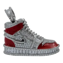 Dije Plata Esterlina 925 Tenis Italiano con Zirconia Roja Unisex - Imagen 1