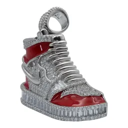 Dije Plata Esterlina 925 Tenis Italiano con Zirconia Roja Unisex - Imagen 2