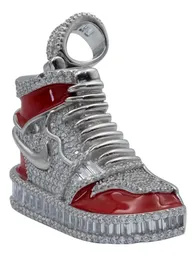 Dije Plata Esterlina 925 Tenis Italiano con Zirconia Roja Unisex - Imagen 2