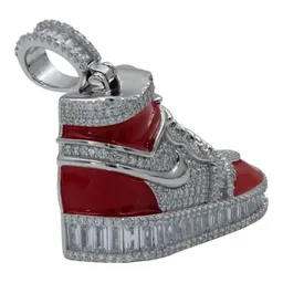 Dije Plata Esterlina 925 Tenis Italiano con Zirconia Roja Unisex - Imagen 3