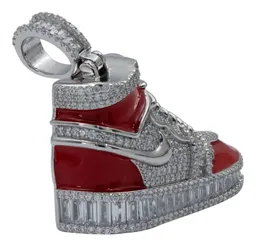 Dije Plata Esterlina 925 Tenis Italiano con Zirconia Roja Unisex - Imagen 3