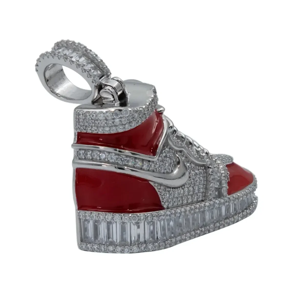 Dije Plata Esterlina 925 Tenis Italiano con Zirconia Roja Unisex - Imagen 3